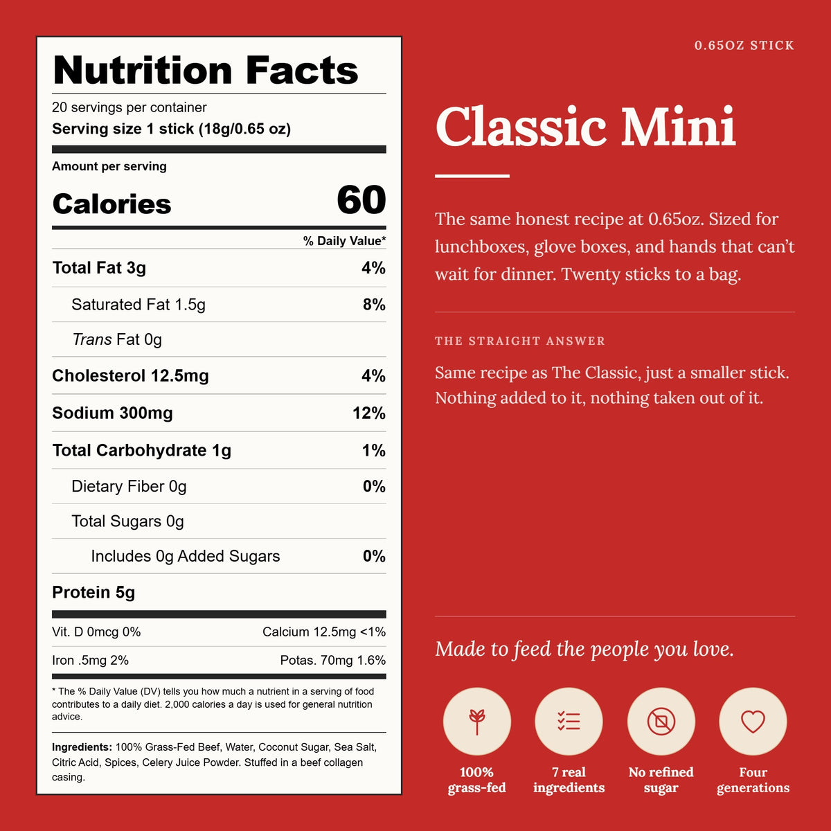Classic Mini Beef Sticks