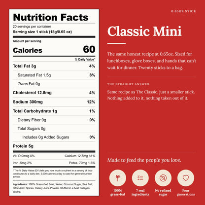 Classic Mini Beef Sticks